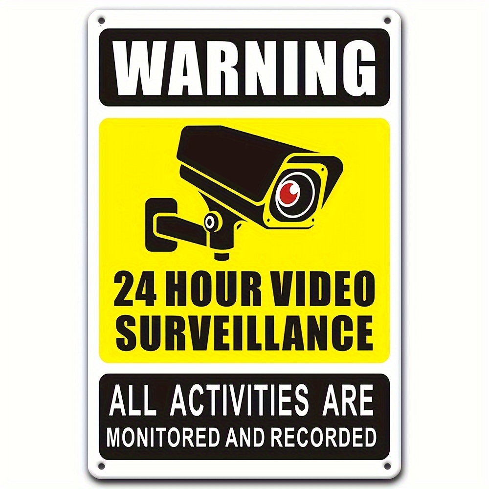 Home Security Items - Znak ostrzegawczy: Nadzór wideo 24/7 -