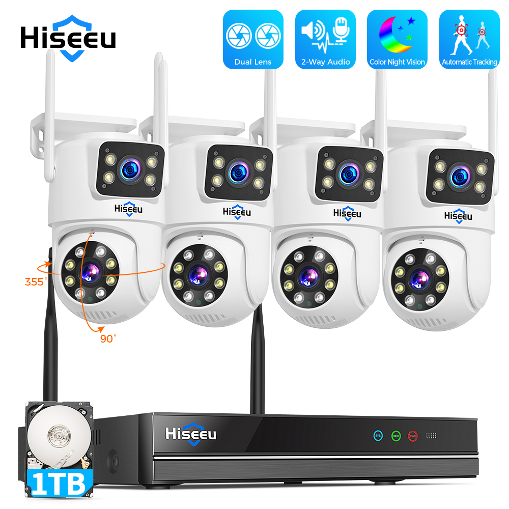 Nvr Kit 8 Channel - Zestaw systemu monitoringu Hiseeu 6MP WiFi
