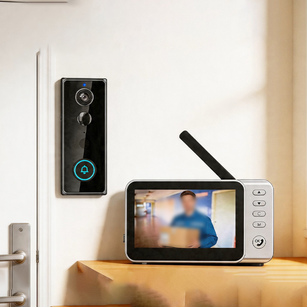 Home Security Video Recording Systems - Inteligentny wideodomofon 4,5 cala z baterią