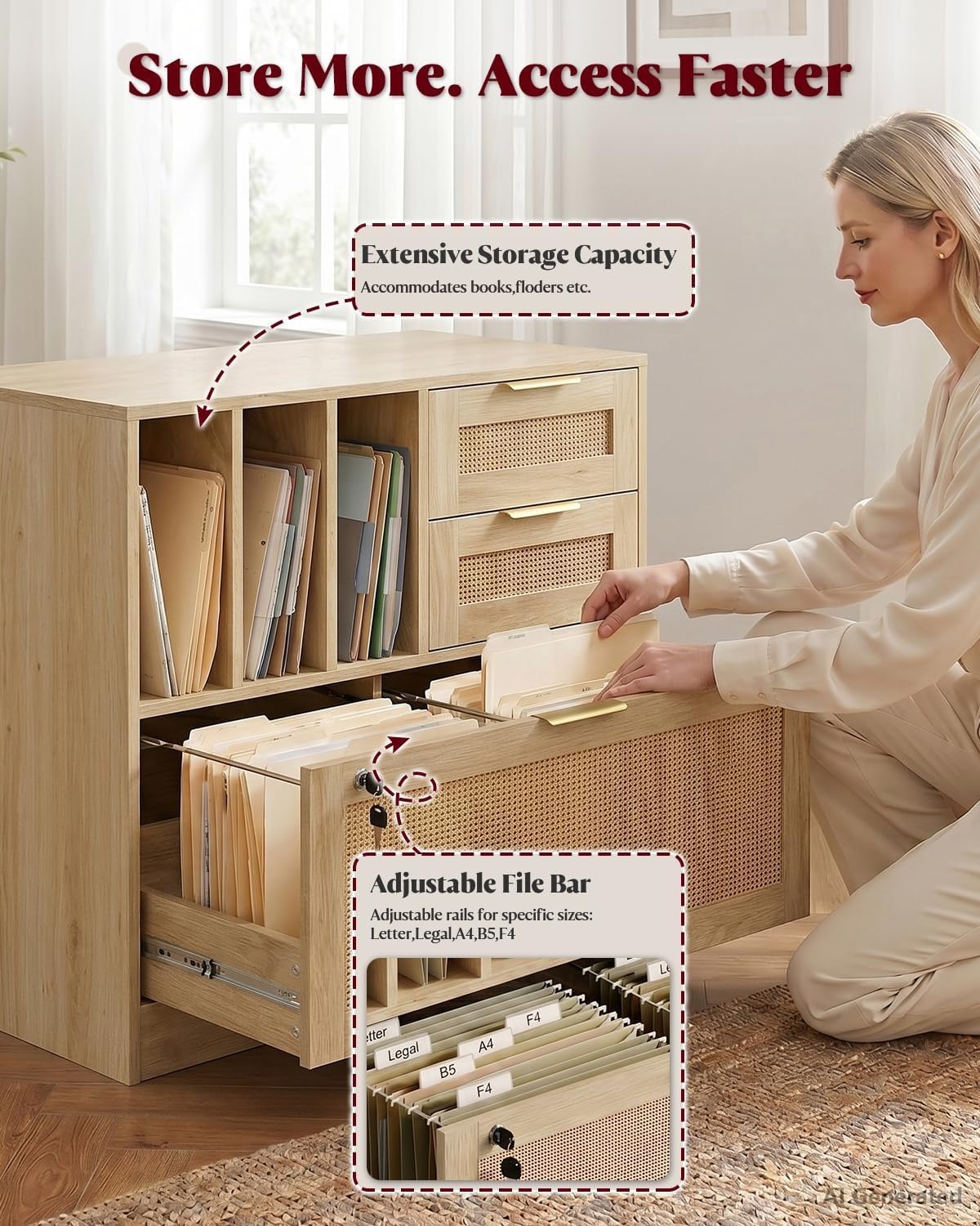 Drewniana szafka na dokumenty  – Home Security Units recenzja i cena